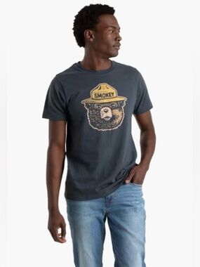 REI The Landmark Project Smokey Logo T-Shirt - gray Size medium - NEW  (#114)